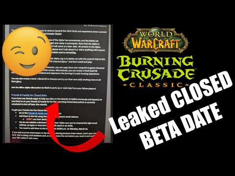 WOW TBC CLASSIC: Closed Beta EMAIL LEAKED / Revenue fell by 61%