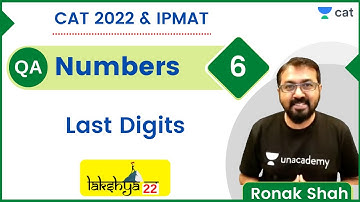 🎯 Lakshya Batch 2022 | Quant | Numbers | Session 6 | Last Digit and Last 2 Digits | Ronak Shah