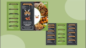 CorelDRAW | 3 Fold Brochure Food Menu Design | Hindi tutorial Flyer, MDF Creative