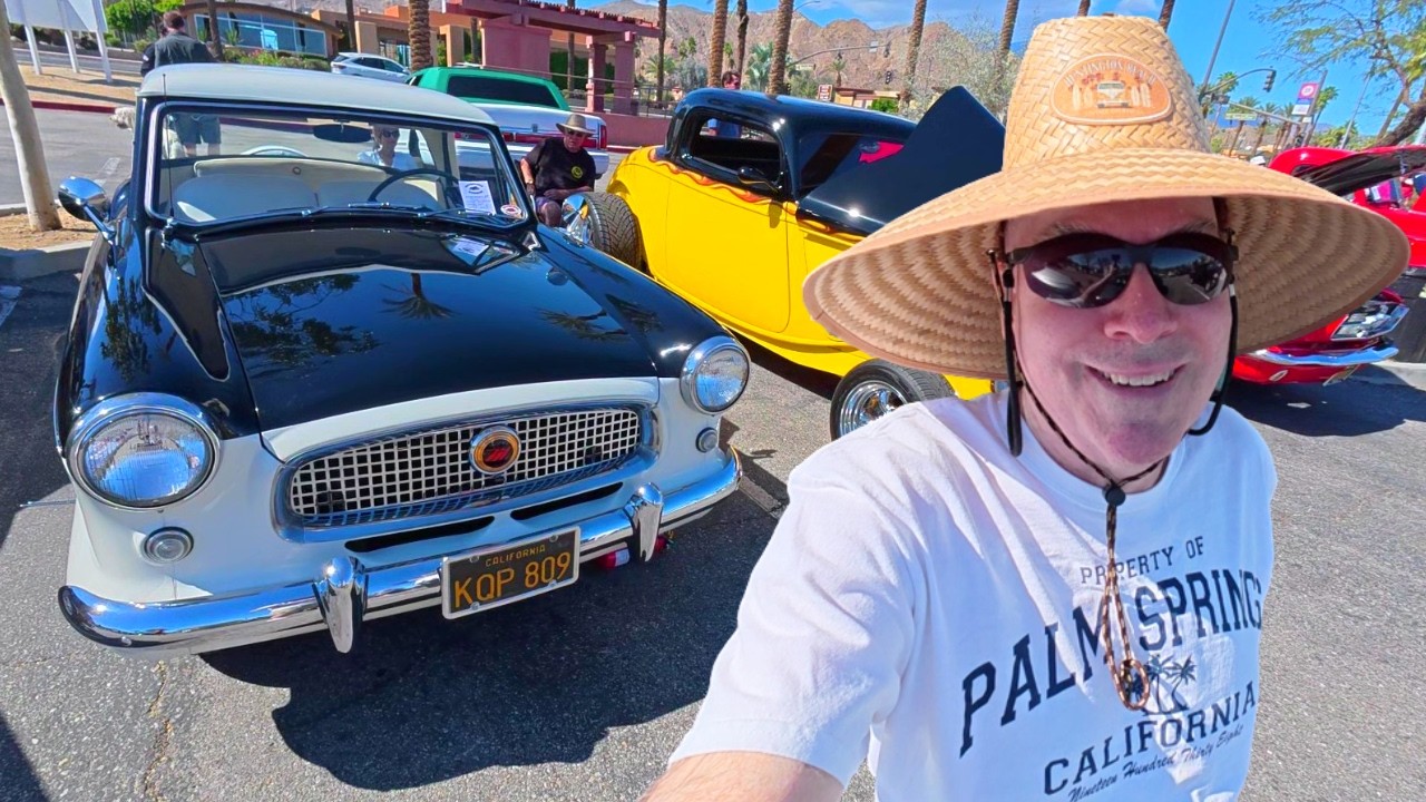 A long walk around the CLASSIC CAR SHOW and The River shopping center in Rancho Mirage, CA