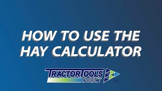 Hay Calculator: Don't Run Out This Winter!