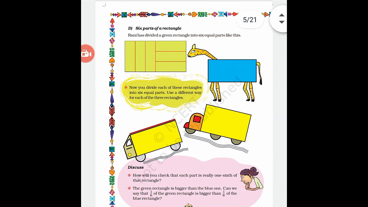 Parts and wholes class 5 maths ncert part 4 youtube