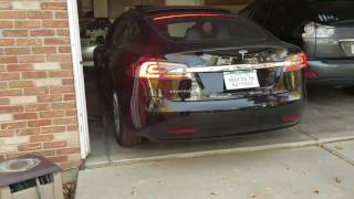 A quick demonstration of the model s pulling itself out my garage.
