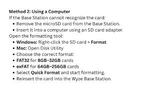 How to Format SD Card for Wyze Base Station – Compatible Format, Size Limits & Tips