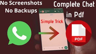 Convert WhatsApp Chat Into PDF File | Simple Trick | Export WhatsApp Chat in Pdf File.... screenshot 5