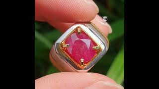 Batu Permata Mulia Natural Purplish Red Ruby No Heat 3.86 Ct GRI Lab Memo