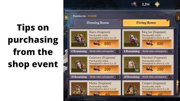 Tips on purchasing from the shop event | KING OF AVALON