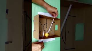Como fazer jogo de futebol com caixa de papelão e recicláveis #diy #maker #toy #toys #game #shorts screenshot 2