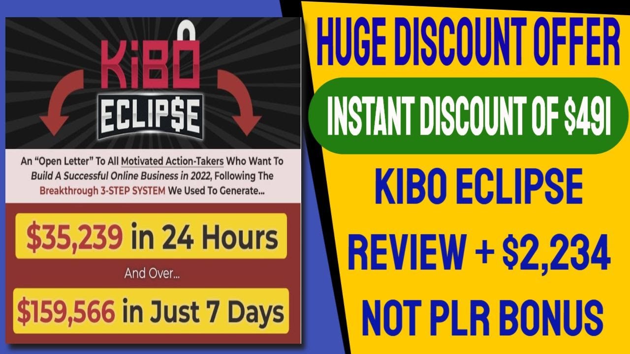 KIBO ECLIPSE REVIEW 💰  KIBO ECLIPSE BONUS { Get MY INSANE $2,234 BONUS} -  💰 Kibo Eclipse