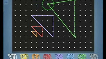 App Geoboard (iPad): rubber bands & Maths
