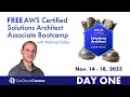 Aws certified solutions architect associate 2023 day one full free aws course