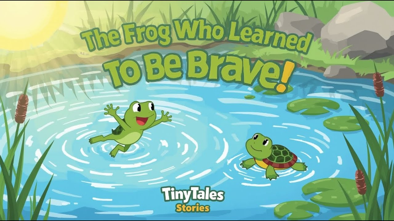 When Fear Turns Into Courage,The Frog’s Brave Leap! 🌊🐸||English story for kids || Tiny tales stories