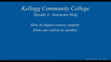 Moodle 4+ Course Import