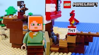 LEGO Minecraft Pirate Ship Build STOP MOTION LEGO Minecraft: Alex's Voyage | LEGO | Billy Bricks