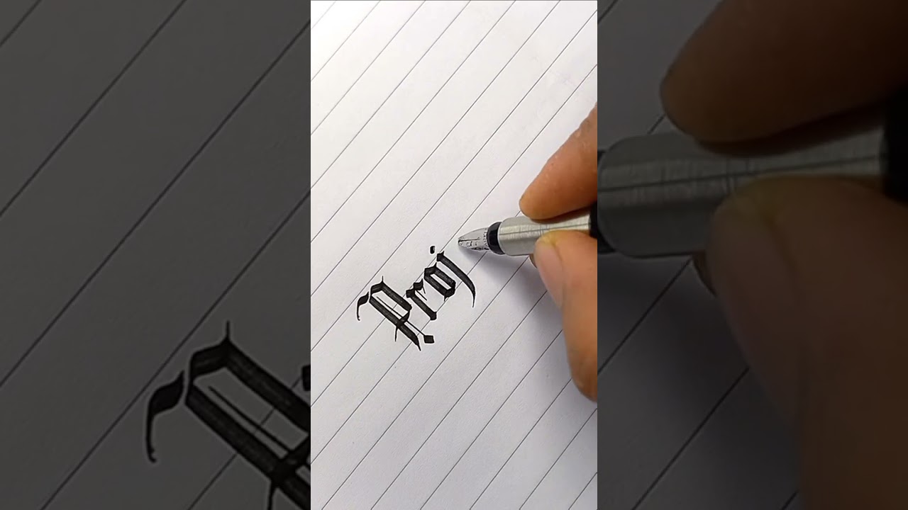 'Project' calligraphy writing style.