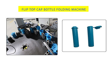 Flip top cap bottle close folding machine
