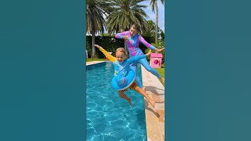 Chris learns the safety rules in the pool