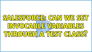 Salesforce: Can we set Invocable Variables through a test class?