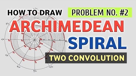 HOW TO DRAW AN ARCHIMEDEAN SPIRAL FOR TWO CONVOLUTION IN ENGINEERING DRAWING BY PROF. TIKLE SIR