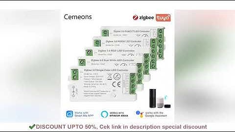 Zigbee 3.0 LED Controller DC5V-24V 2.4GHz Single Color CCT RGB RGBW RGBCCT LED Strip Hue Bridg Tuya