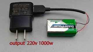 I make 9v to 220v 1000w inverter