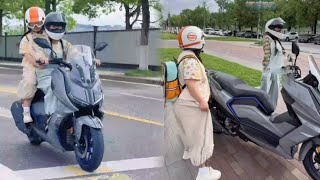 腿短不能骑车，我带你兜风还说女女授受不亲，不能抱我？【机车小结巴】
