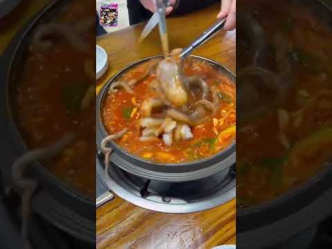 Live Octopus Korean Food اكلة الاخطبوط الحي
