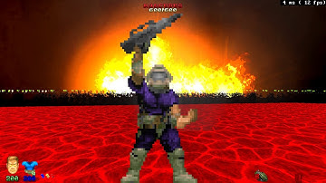 Brutal Doom V22 Perfomance test : Nuke Launcher vs Horde Monsters.