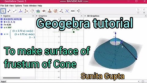 Surface of frustum of cone ll Geogebra tutorial ll Maths Animation by GeoGebra ll 3D