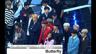 평창문화올림픽케이팝콘서트 EXO   BTS[4K Rehearsal 리허설 Ending 직캠]Butterfly@171101 락뮤직