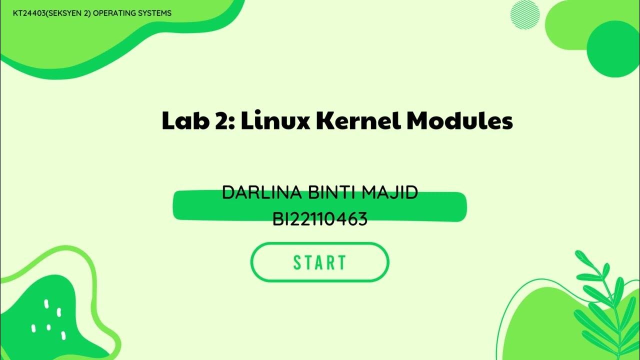 Lab 2 Linux Kernel Modules - YouTube