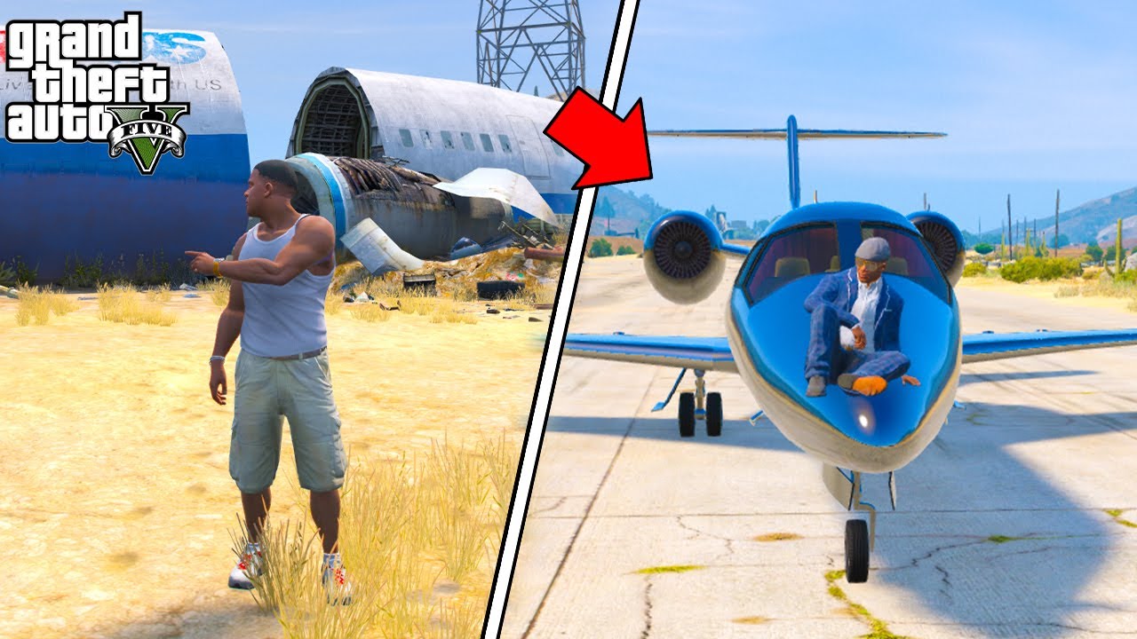 FRANKLIN UPGRADING 1 to 10000 PLANE in GTA 5 YouTube