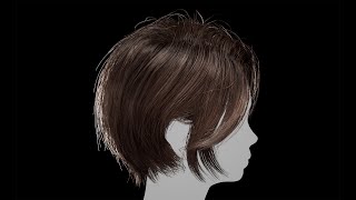 Unreal Engine 4. Haare für Spiele (Haircards). Asset-Präsentation. screenshot 3