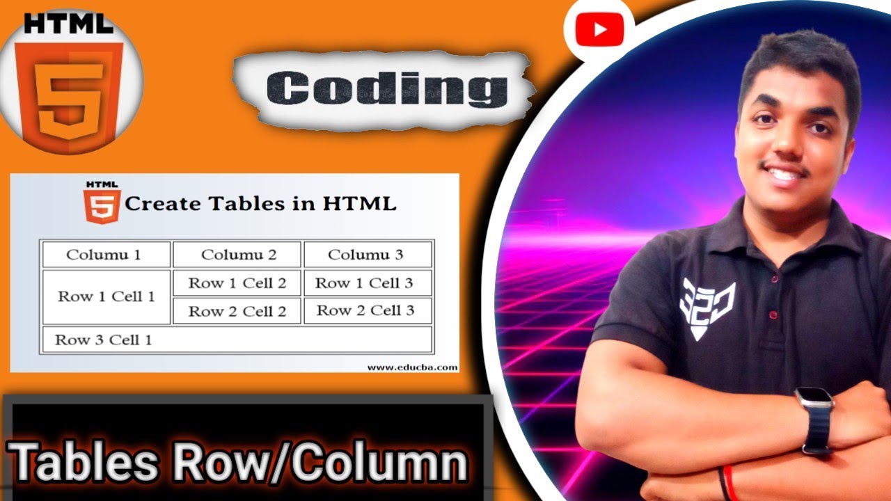 lec-15 | Table tag used in HTML | Table Create In HTML | How To Creat ...