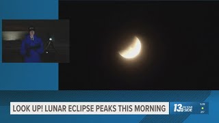 Rare total lunar eclipse happening over West Michigan