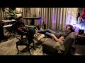 Jeremy renner  songwriting in home studio with eric zayne