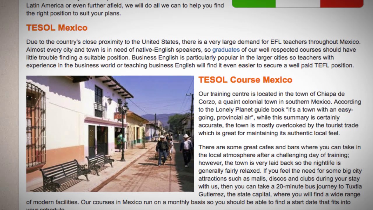 TEFL / TESOL Course in Mexico | Teach & Live abroad! - YouTube