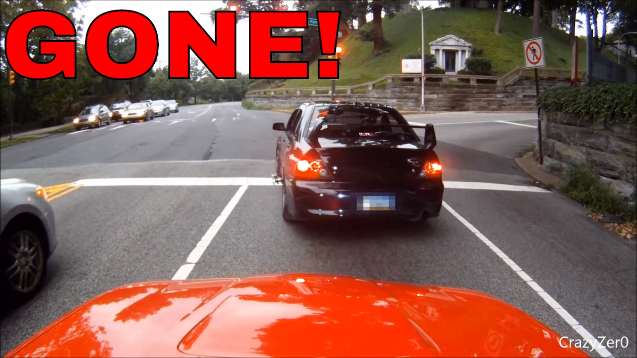 Fast Ass Evo Takes Off At Light