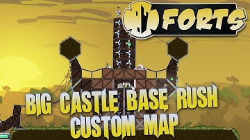 Forts Multiplayer 4v4 Gameplay Big Base Rush, Giant Castle Of Weapons