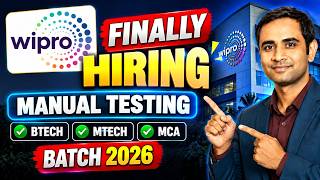 Wipro finally hiring | Manual testing | Btech/Mtech/MCA | Batch 2026