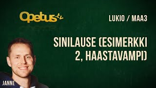 Sinilause (esimerkki 2, haastavampi)