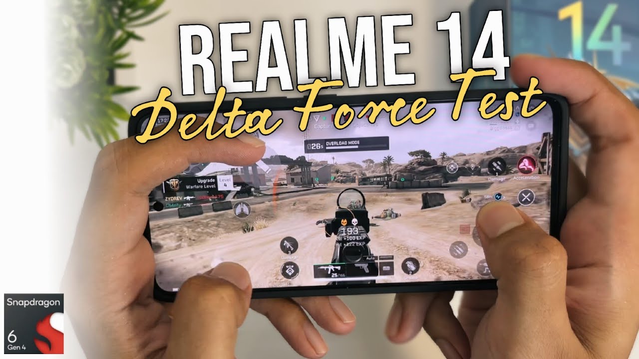 Realme 14 Snapdragon 6 Gen 4 Garena Delta Force Gaming Test