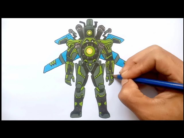 How To Draw Titan Infected Sonar - Skibidi Toilet Wars Episode 93 