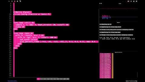Live Coding Practice w/ Sonic Pi #2