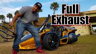 Campagna T-Rex Slip-on Exhaust Vs. Full Motorcycle Exhaust System! Sound Test...