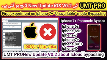 UMT New Update iPhone Unlock/Bypass | iOS V0.2 latest update | 1st Practical on iphone 7+ | 2023