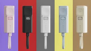VIONTA P5 Pro 5-in-1 Pocket Power Bank with Built-in Cable #5000mAh