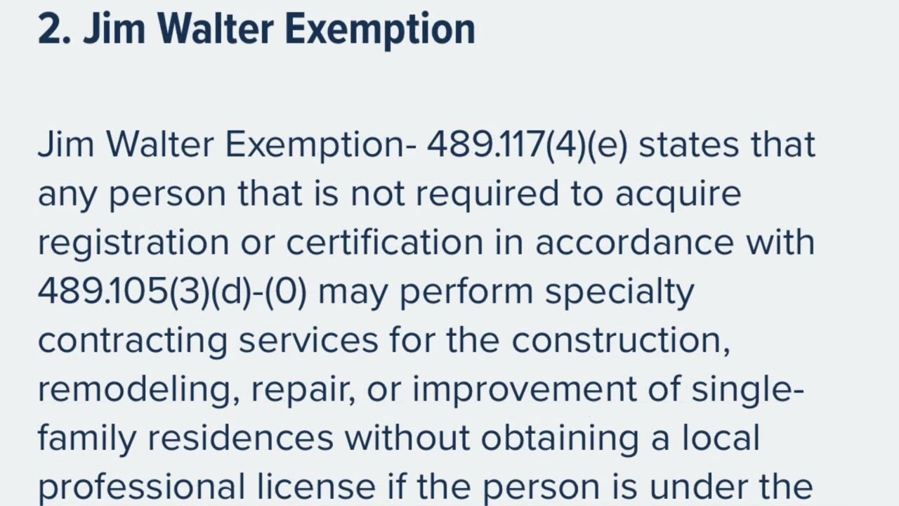 Construction Industry Licensing Reform