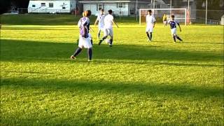 Red Wing at Holy Angels 8. Payton diving save attempt HA Goal 5-0