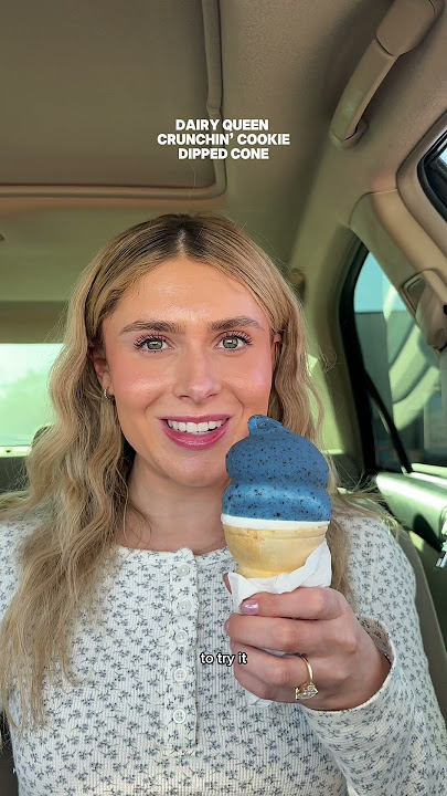 New Dairy Queen dipped cone #dairyqueen #bluemonster #crunchincookie #dippedcone #foodie